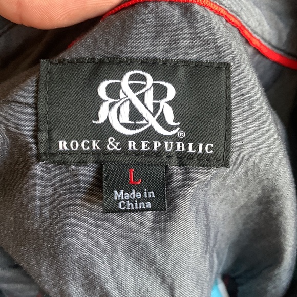 Blue and Grey button up shirt - Picture 3 of 3